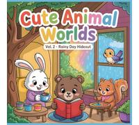 Cute Animal Worlds - Rainy Day Hideout: Rainy Days Bring Cozy Smiles! - A Heartwarming Rainy Day Coloring Book for Kids Ages 4-8