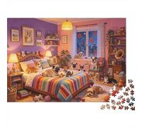 Cute Animals 1000 Pezzi Puzzle Riciclato Pet Bedroom Senior Puzzles Gioco di Festa Props Developing per Ragazzi e Ragazze Intelligence Educational Fun 38x26cm/1000pcs