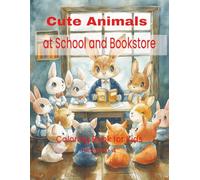 Cute Animals at School and Bookstore - Coloring Book for Kids: 50 Adorable Little Animals in Fun School and Bookstore Scenes | Perfect for Kids Ages 3-8 | 8.5 x 11 Inch Coloring Book