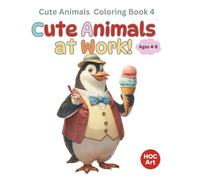 “Cute Animals at Work!” Coloring Book 4: Builders & Fixers: Construction trucks, mechanic pandas, and handyman animals!