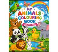 Cute Animals & Birds Coloring Book for Kids Ages 3-8: Fun and Easy Coloring Pages Featuring Adorable Animals, Birds, Jungle Friends, Farm Animals, and Cute Nature Scenes for Boys and Girls