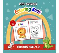 cute animals color for kids ages 4-8: Boost Creativity with 40+ Adorable Animal Friends to Color and Enjoy