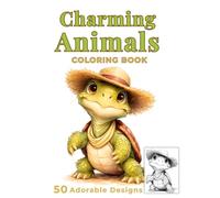 Cute Animals Coloring Book, 50 Charming and Adorable Designs for Kids, Teens & Adults
