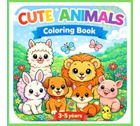 Cute animals Coloring book: Educational coloring pages with animals for children 3-5