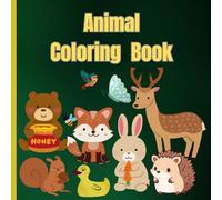 Cute Animals Coloring Book for Kids: Education Coloring Pages with Forest Animals for Children Ages 3-8