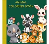 Cute Animals Coloring Book for Kids: Educational Coloring Pages with Animals and Alphabets for Preschool Children Ages 3 -5