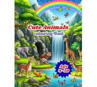Cute Animals Coloring Book: Fun and Relaxing Animal Designs for Kids, Teens, and Adults