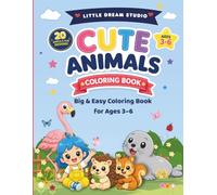 Cute Animals Coloring Book: Volume 2 | 20 Simple & Fun Animal Designs for Kids Ages 3-6