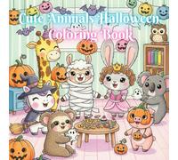 Cute Animals Halloween Coloring Book