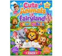 Cute Animals in Fairy Land Coloring Book