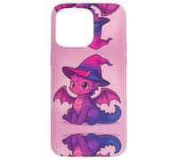 Cute Anime Baby Dragon Witch Kawaii Bisexual Pride Colors Custodia per iPhone 15 Pro Max