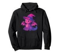 Cute Anime Baby Dragon Witch Kawaii Bisexual Pride Colors Felpa con Cappuccio