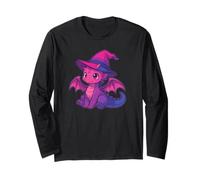 Cute Anime Baby Dragon Witch Kawaii Bisexual Pride Colors Maglia a Manica