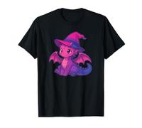 Cute Anime Baby Dragon Witch Kawaii Bisexual Pride Colors Maglietta