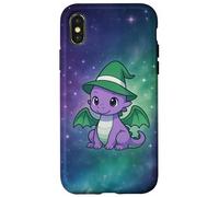 Cute Anime Baby Dragon Witch Kawaii Queer Pride Colors Custodia per iPhone X/XS