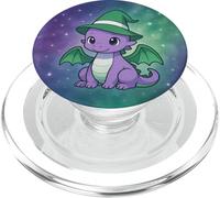 Cute Anime Baby Dragon Witch Kawaii Queer Pride Colors PopSockets PopGrip per MagSafe