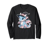 Cute Anime Baby Dragon Witch Kawaii Transgender Pride Colors Maglia a Manica
