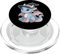 Cute Anime Baby Dragon Witch Kawaii Transgender Pride Colors PopSockets PopGrip per MagSafe