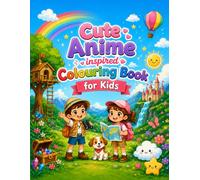 Cute Anime inspired Colouring Book for Kids