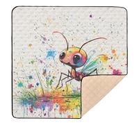 Cute Ant - Tappetino per attività fisica e attività per bambini, per interni ed esterni, non tossico, per neonati, neonati, 127 x 127 cm