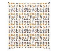 Cute Art Cats Beach Cabana UPF50+ Protezione facile da installare Outdoor Sun Shade con sacchi di sabbia, pala per sabbia, pali per campeggio, pesca, divertimento in cortile o picnic