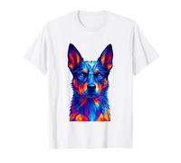 Cute Australian Cattle Dog Colorful Dog Lover Pop Art Maglietta