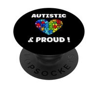 Cute autism Awareness i'm autistic and proud PopSockets PopGrip Adesivo