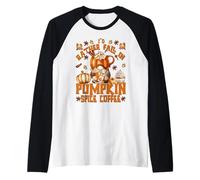 Cute Autumn GNOME Funny Fall Quote with Pumpkin Spice Coffee Maglia con Maniche Raglan