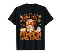 Cute Autumn GNOME Funny Fall Quote with Pumpkin Spice Coffee Maglietta
