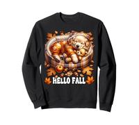 Cute Autumn Golden Retriever Decor for Dog Lover Hello Fall Felpa