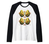 Cute Avocado Gardening Graphic for Mom Vegetable Pattern Maglia con Maniche Raglan