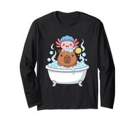 Cute Axolotl Capybara Bath Animal Lover Pet Aquatic Friends Maglia a Manica