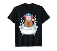 Cute Axolotl Capybara Bath Animal Lover Pet Aquatic Friends Maglietta