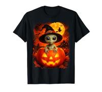 Cute Baby Alien Witch su Halloween Maglietta