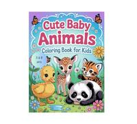 Cute Baby Animals: Coloring book for kids