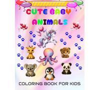 Cute Baby Animals, Funny and Bold, Easy to color, fun for kids and toddlers