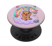 Cute Baby Capybara Birthday Cappy Birthday to Me Girls PopSockets PopGrip Adesivo