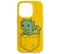 Cute Baby Dragon Pocket Pal Fantasy Creatura Drago Art Custodia per iPhone 14 Pro
