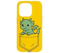 Cute Baby Dragon Pocket Pal Fantasy Creatura Drago Art Custodia per iPhone 15 Pro