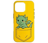 Cute Baby Dragon Pocket Pal Fantasy Creatura Drago Art Custodia per iPhone 16 Pro