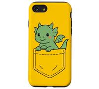 Cute Baby Dragon Pocket Pal Fantasy Creatura Drago Art Custodia per iPhone SE (2020) / 7 / 8