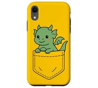 Cute Baby Dragon Pocket Pal Fantasy Creatura Drago Art Custodia per iPhone XR