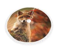 Cute Baby Fox Albero di Natale Anello Collare Per Natale Stand Cover Real Artificiale Alberi Indoor Outdoor