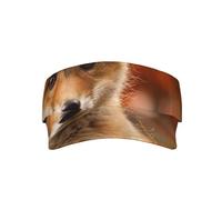 Cute Baby Fox Cappello da Sole da Donna Visiera da Spiaggia Protezione UV con Visiera per Sport Beach Golf Escursionismo Nero.