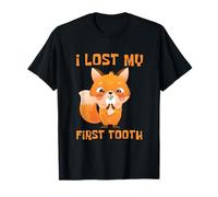 Cute Baby Fox Holding First Lost Dente Kid Dente Fata Maglietta
