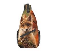 Cute Baby Fox Orange Red Phoenix Uomo Donna Sling Zaino Multiuso Borsa da viaggio Zaino da viaggio Borsa a tracolla antifurto
