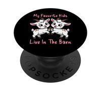Cute Baby Goats I miei bambini preferiti vivono nella mamma della fattoria del fienile PopSockets PopGrip Adesivo