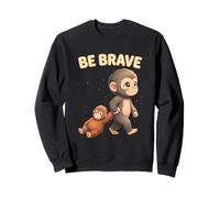 Cute Baby Monkey Be Brave Viral Meme Emozionale Peluche Felpa