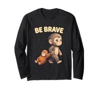 Cute Baby Monkey Be Brave Viral Meme Emozionale Peluche Maglia a Manica