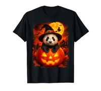 Cute Baby Panda Bear Cucciolo Strega su Halloween Maglietta